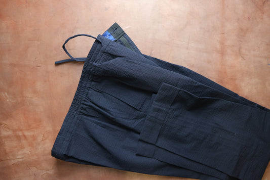 Yeossal - Safari Suit - Dark Navy Seersucker