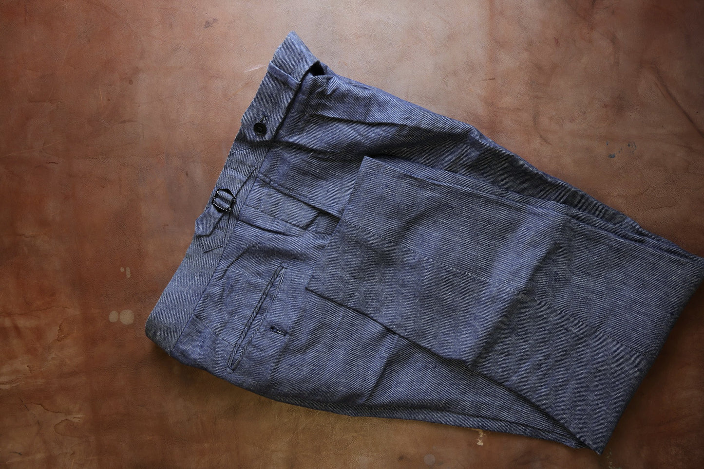 Spier & Mackay - Linen Trousers - Blue - 35 in