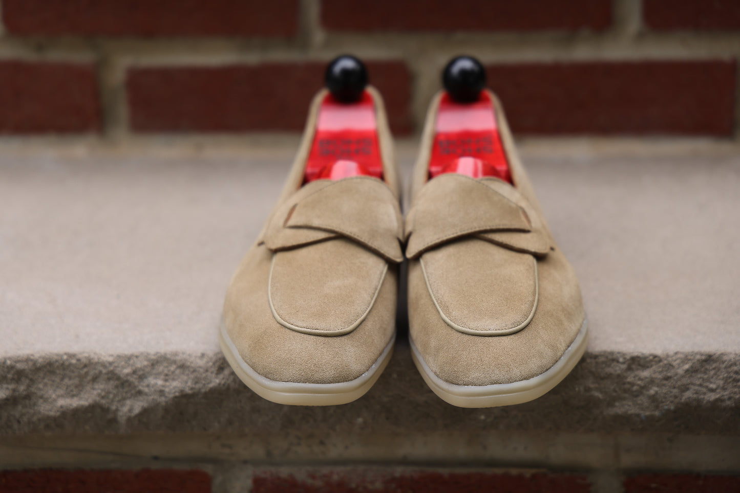 Sandpoint Soft Sole Butterfly Loafer – Sand Suede with Tonal Piping - PRE SALE