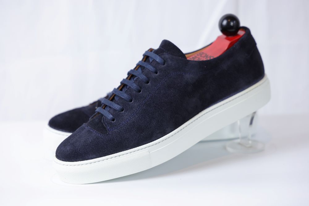 Olympia Sneaker - Navy Suede / White Sole - PRE ORDER