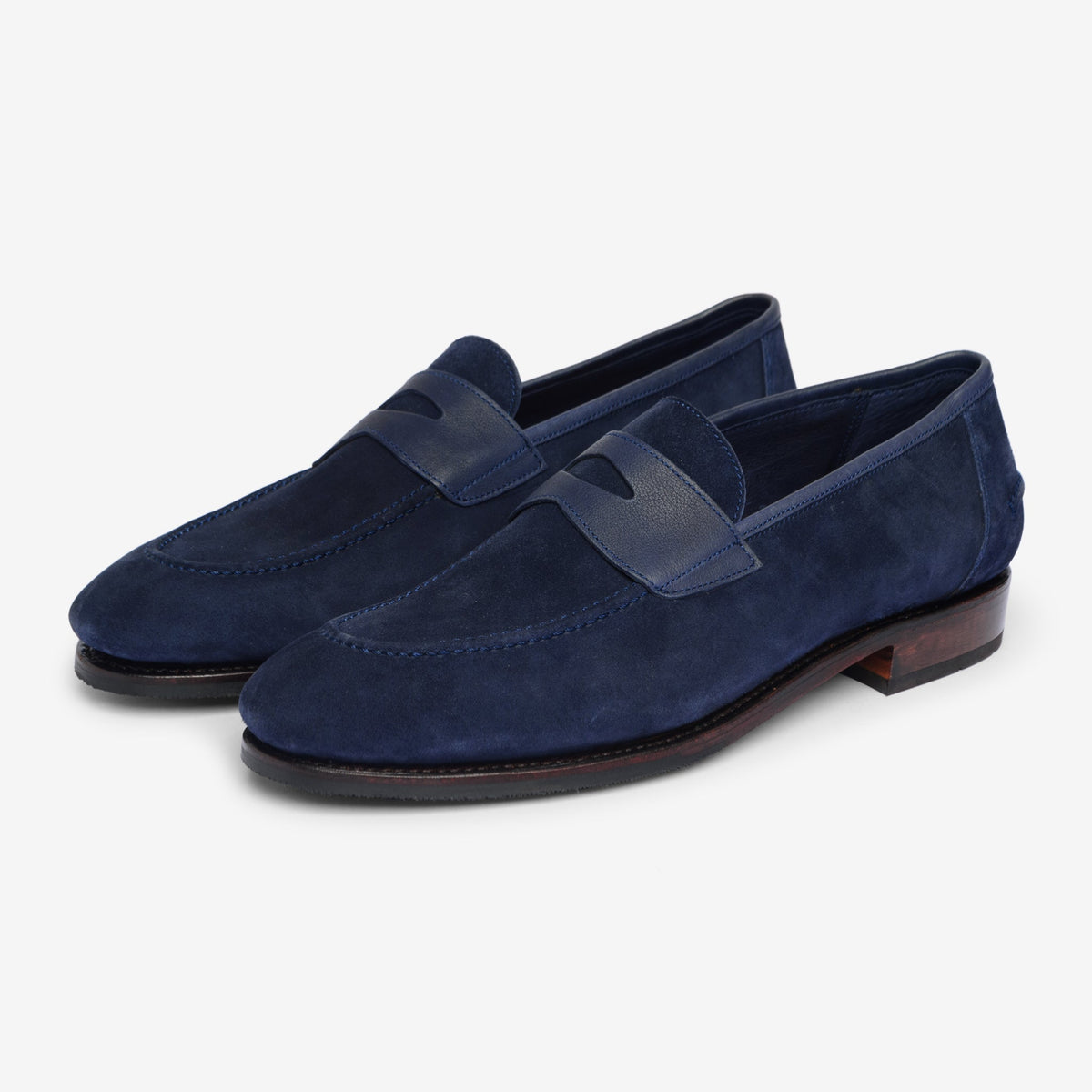 Unlined Penny Loafer II - Navy - Rufer Last - MTO