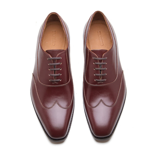Jürgen-Z - Spiral Austerity Wingtip Oxford - Rosewood Brown Calf