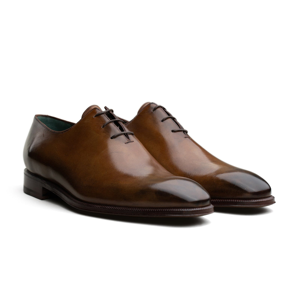 Enzo Bonafe - 3 Eyelet Wholecut Oxford - Tobacco Calf