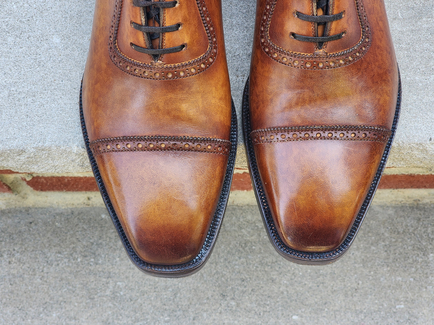 Antonio Meccariello - Adelaide Oxfords - Tan Speckled Patina - US 7