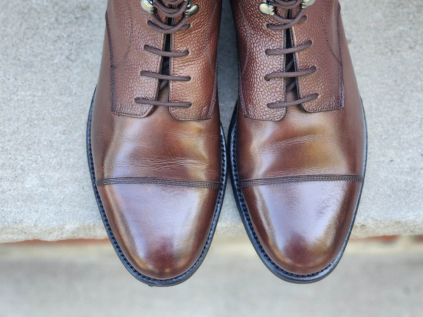 J.FitzPatrick - Botas Derby - Piel de becerro marrón/grano