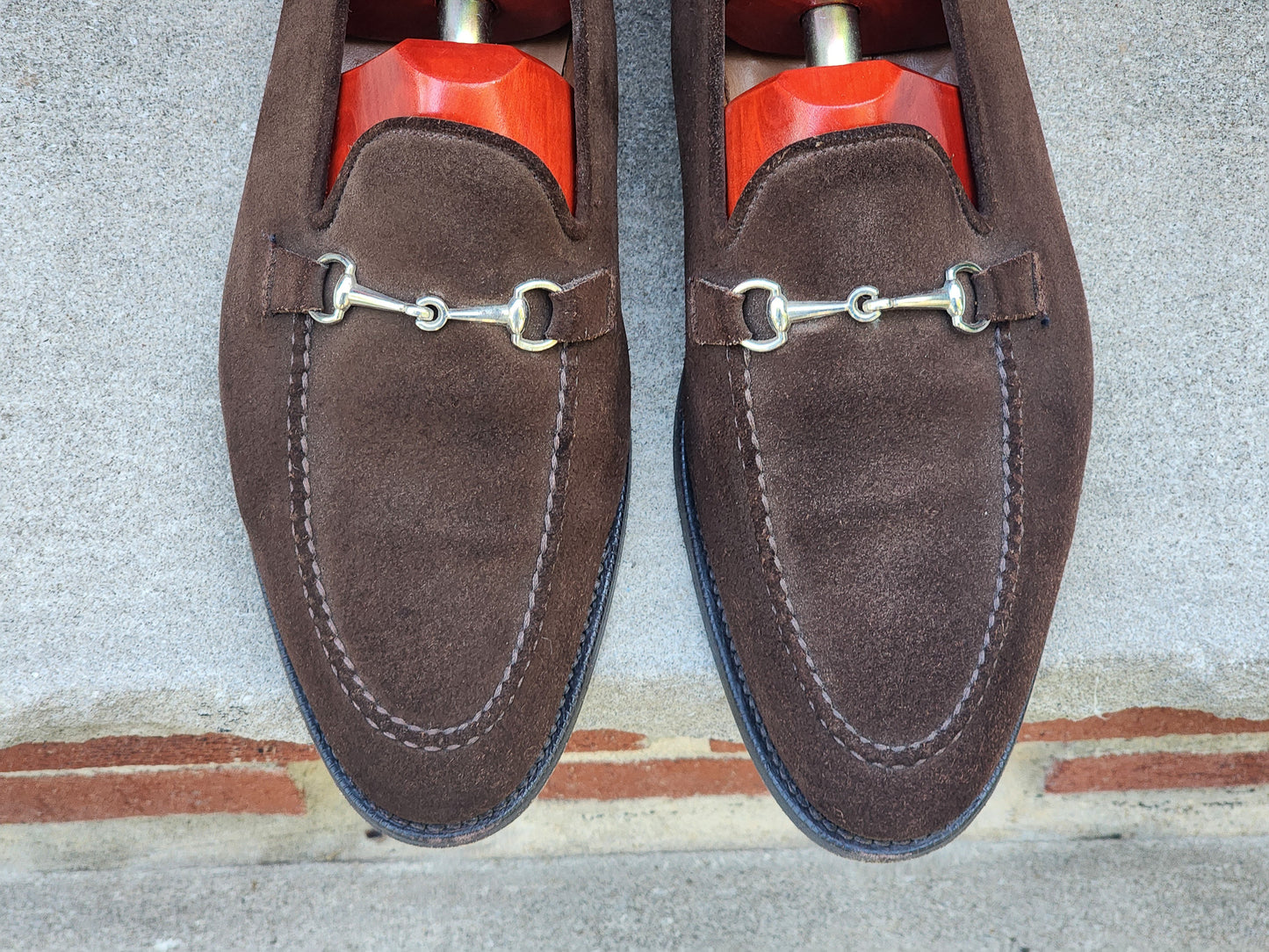 J.FitzPatrick - Mocasines de ante con detalle - Marrón oscuro