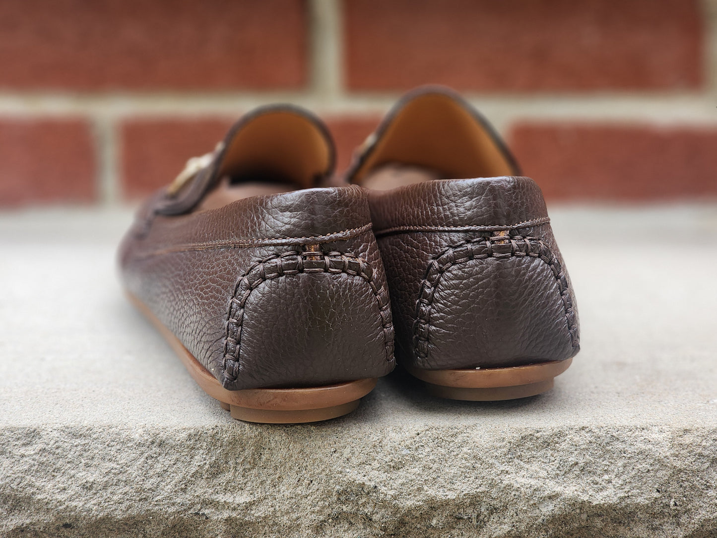 J.FitzPatrick - Driving Loafers - Dark Brown Soft Grain - US 7