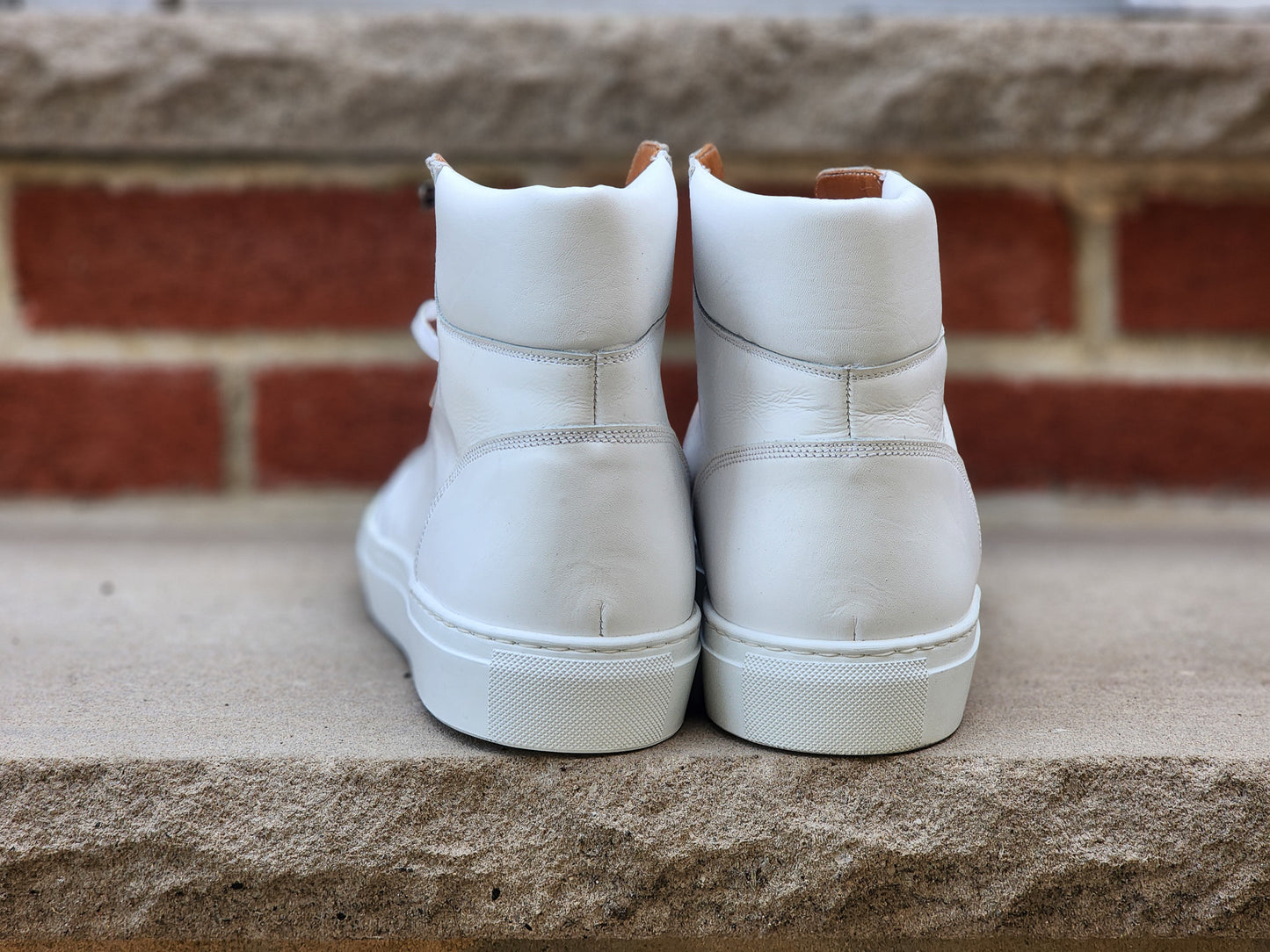 J.FitzPatrick - Hi Top Sneaker - White Calf - Multiple Sizes