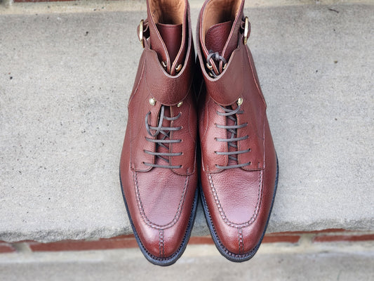 J.FitzPatrick - Derby Strap Boots - Cedar Soft Grain - US 7