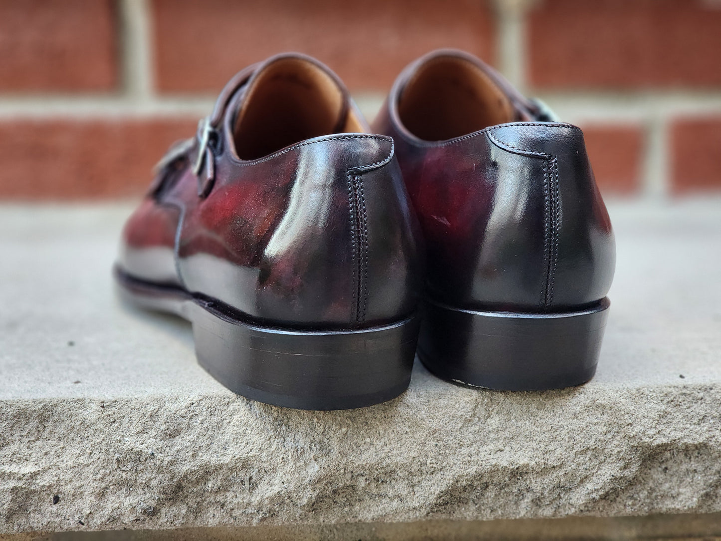 J.FitzPatrick - Oxford de una sola pieza de ante - Marrón oscuro