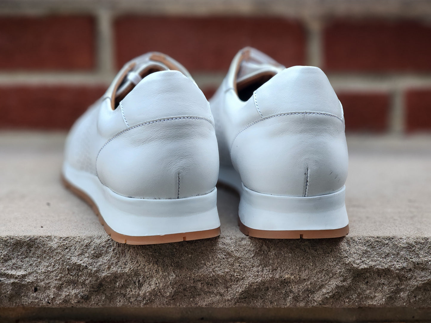 J.FitzPatrick - Leather Sneaker - White Calf (Second) - US 9