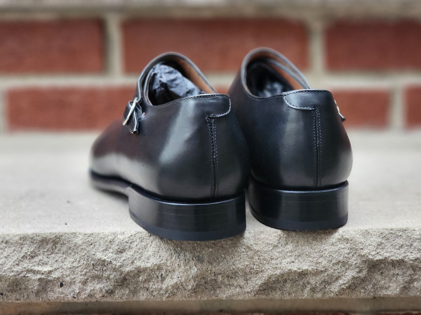 J.FitzPatrick - Oxford en daim pleine fleur - Marron foncé