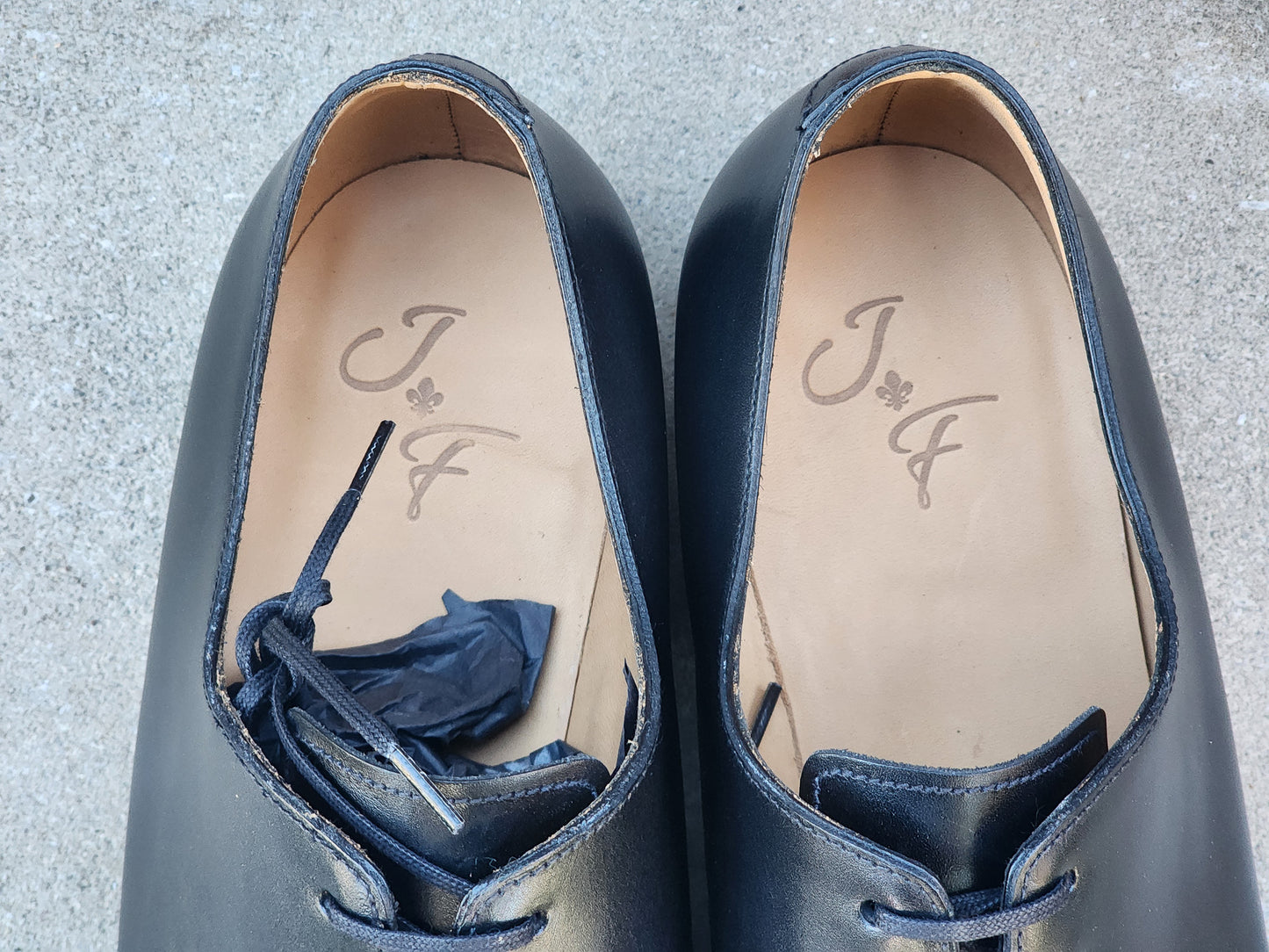 J.FitzPatrick - Whole Cut Oxford - Black Calf (Second) - US 11.5