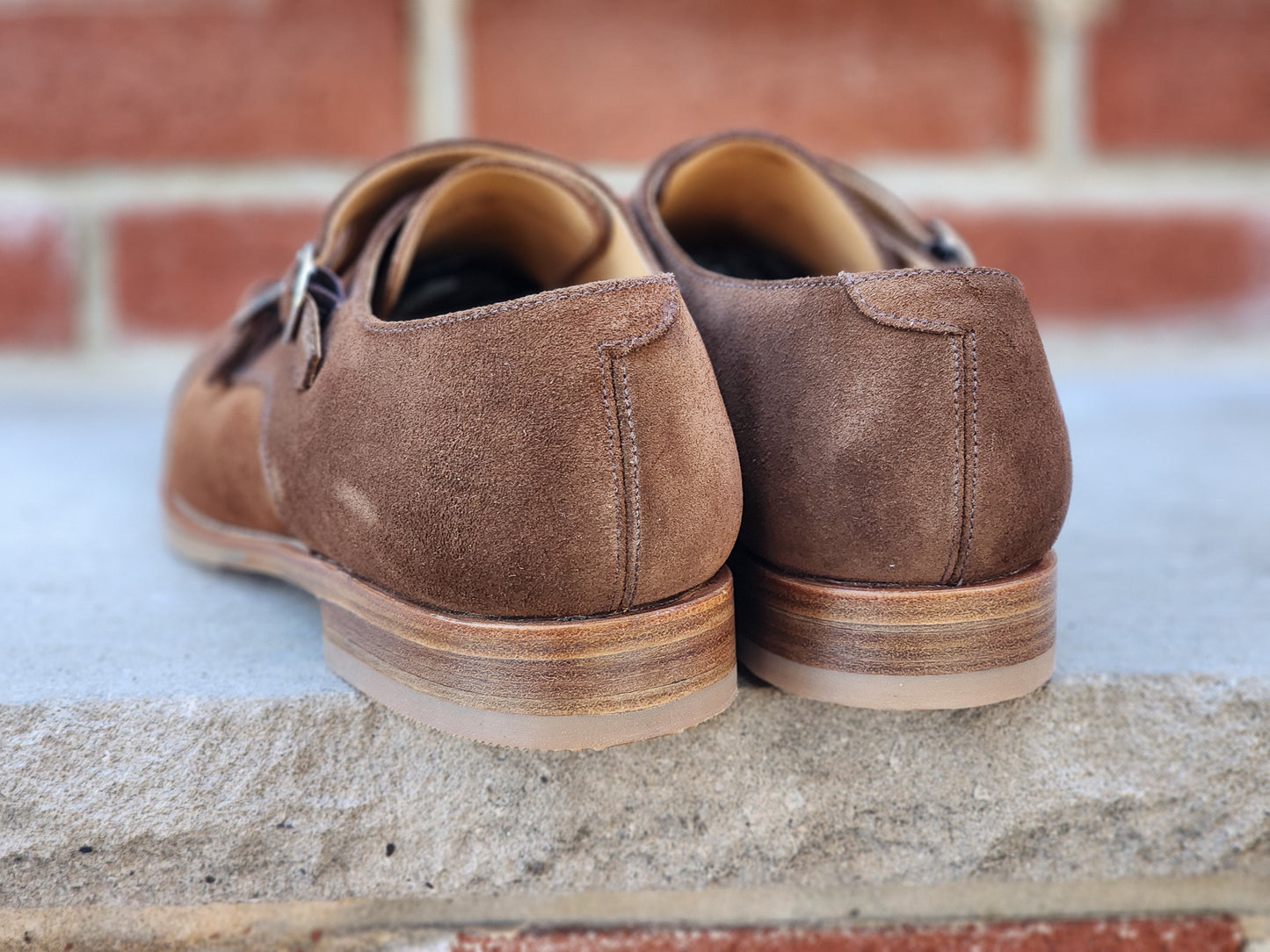 J.FitzPatrick - Oxford en daim pleine fleur - Marron foncé