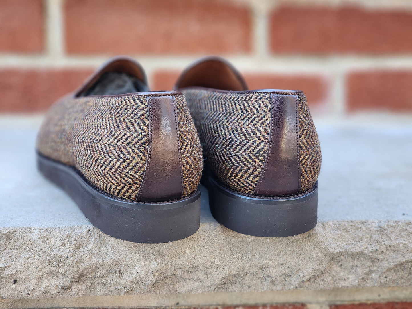 J.FitzPatrick - Whole Cut Loafers - Gold Tweed - US 9.5