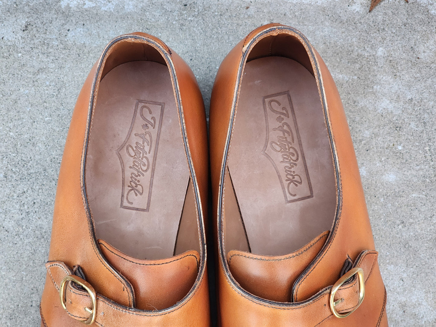 J.FitzPatrick - Oxford de una sola pieza de ante - Marrón oscuro