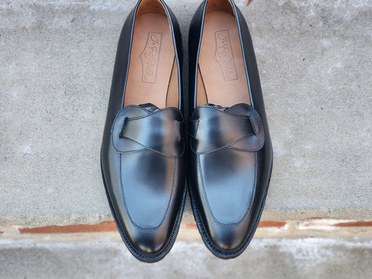 J.FitzPatrick - Butterfly Loafers - Black Calf - US 12