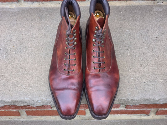 J.FitzPatrick - Oxford Boots - Gold Marble Patina/Gold Grain - US 7.5