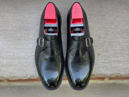Carmina Albaladejo - Single Monk Strap - Black Calf - US 7 EE