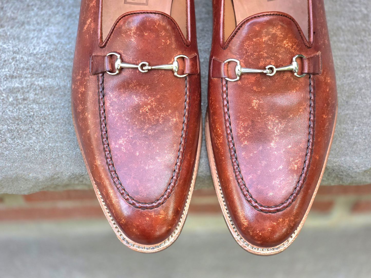 J.FitzPatrick - Bit Loafers - Gold Marble Patina - US 8