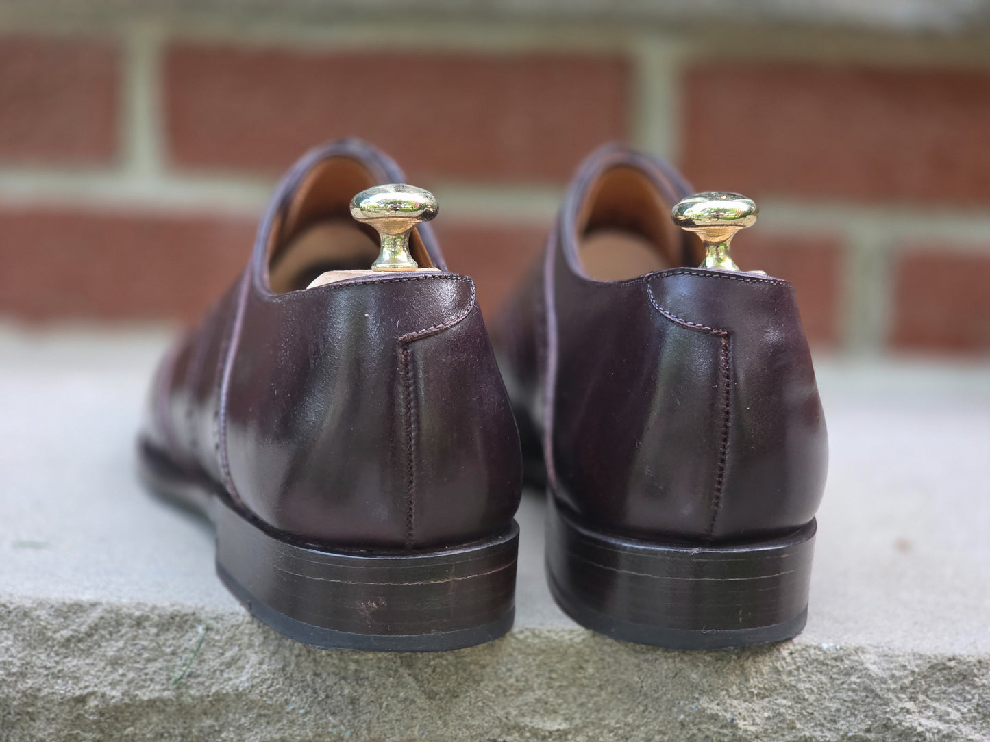 J.FitzPatrick - Wingtip Saddle Oxford - Cordovan - US 7.5