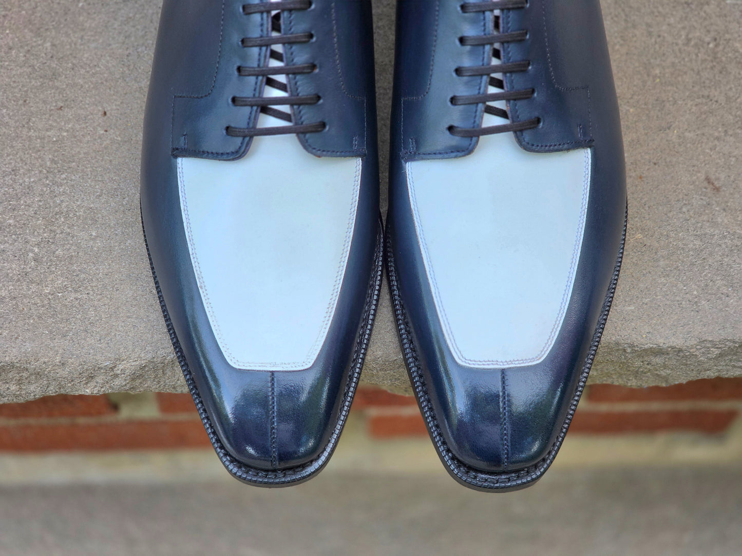 J.FitzPatrick - Apron Derby - Midnight/White Calf - US 7.5