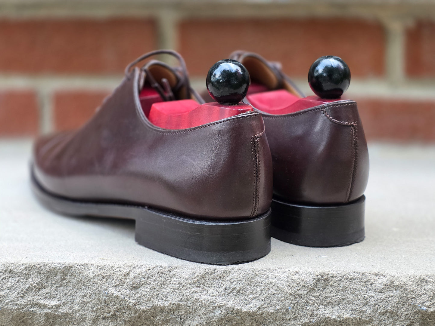 J.FitzPatrick - Whole Cut Oxford - Dark Brown Calf - US 7.5
