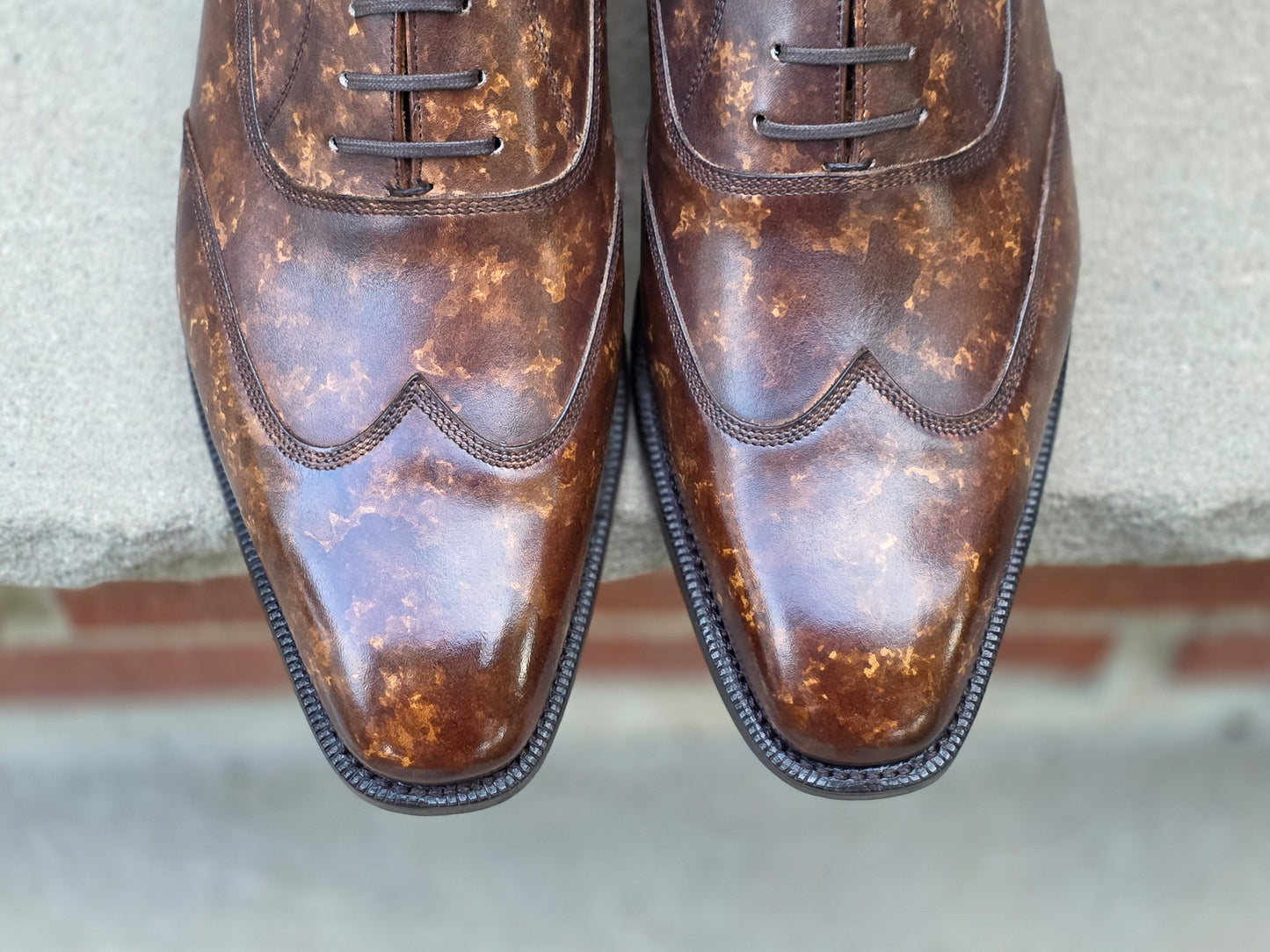 J.FitzPatrick - Austerity Brogue Oxford - Copper Marble Patina - US 8.5