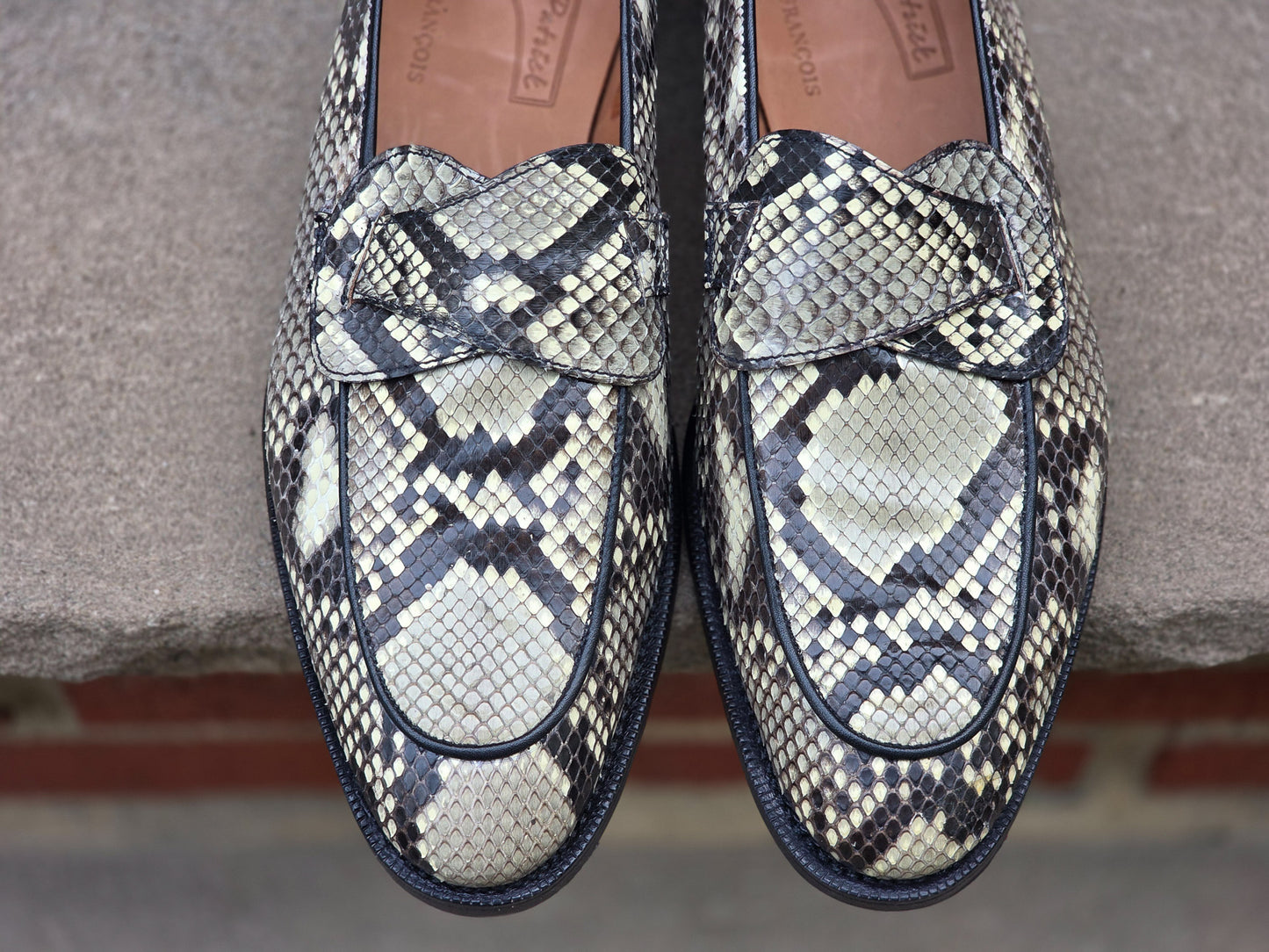 J.FitzPatrick - Butterfly Loafers - Grey/White Python - US 8 (US SHIPMENT ONLY)