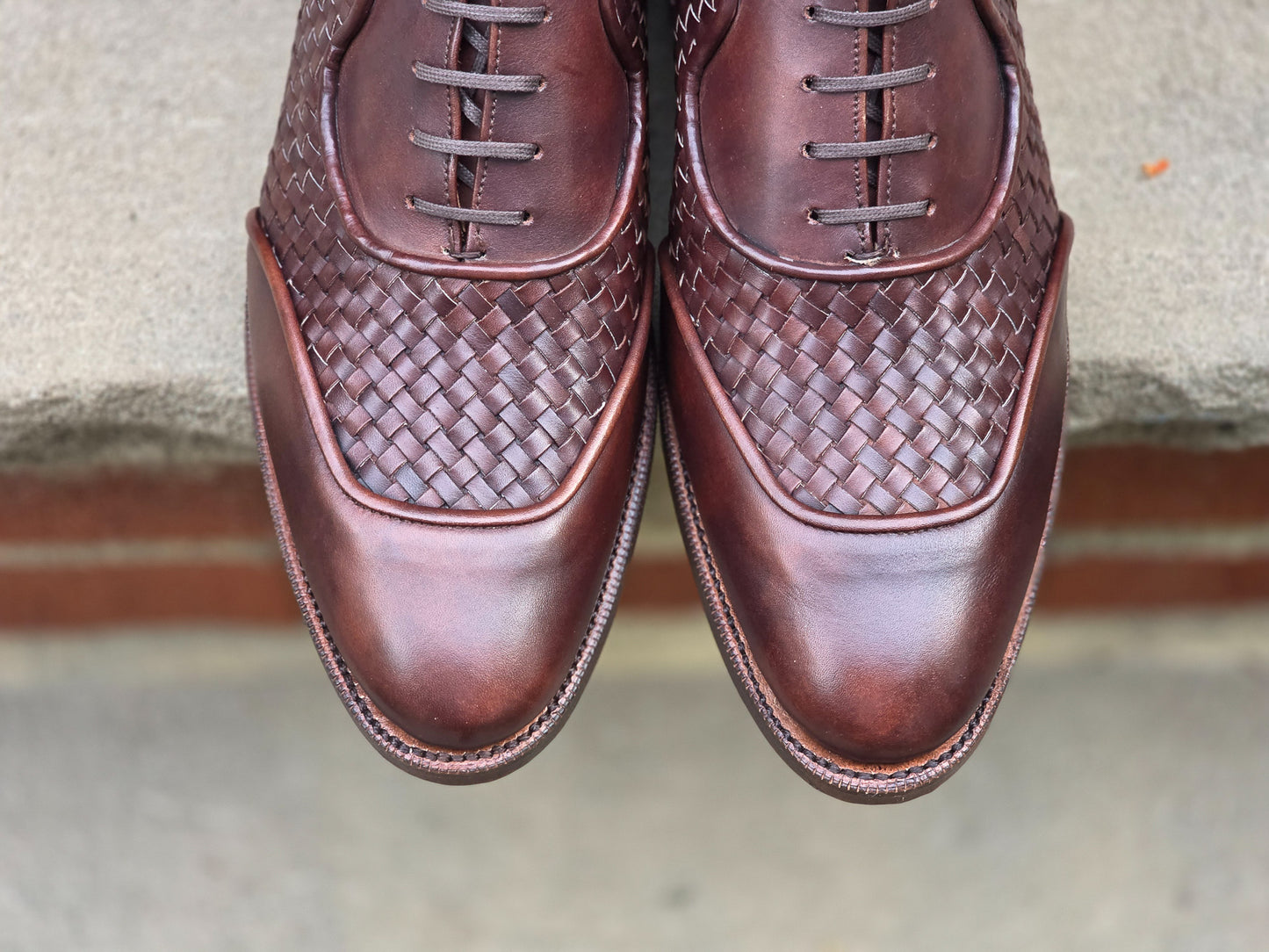 J.FitzPatrick - Braided U-Cap Boots - Walnut Museum Calf - US 7.5