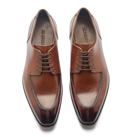 Ingrid-X - Split Toe Derby - Cognac Hatch Grain