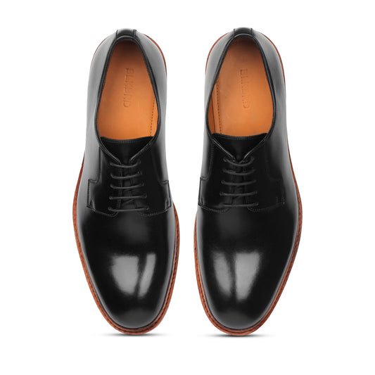 Luke - Blucher Derby - Black Hidro Pull Up