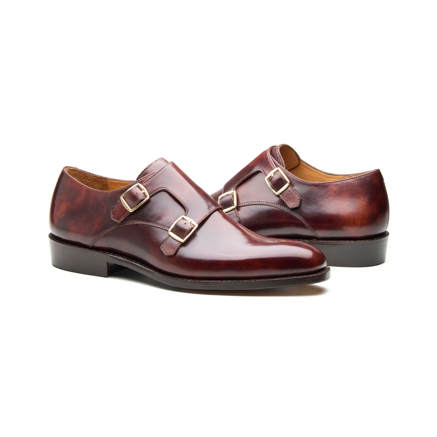 Velar-X - Boucle double - Cuir de veau couleur châtaigne