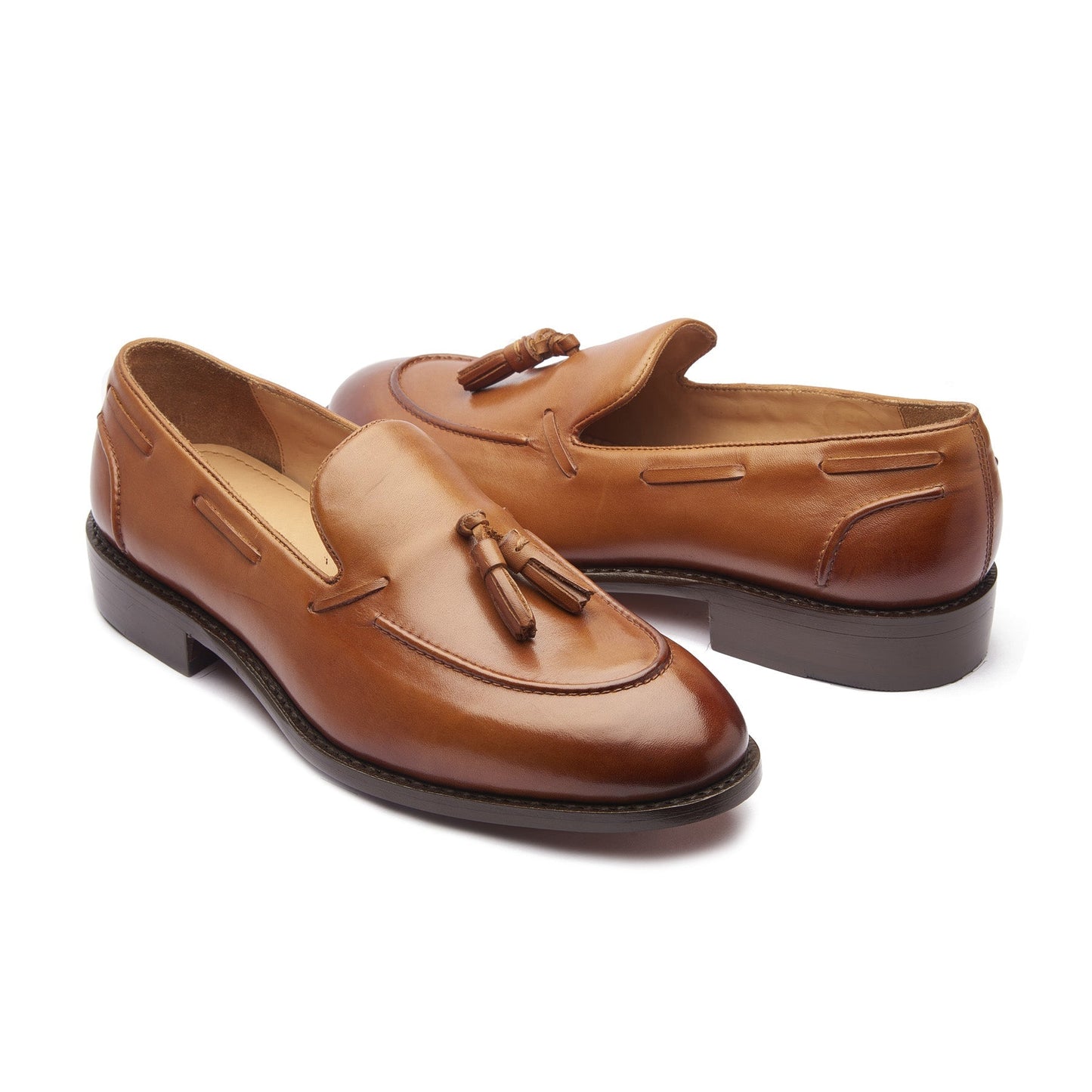 Royce - Mocassin à pampilles - Cognac