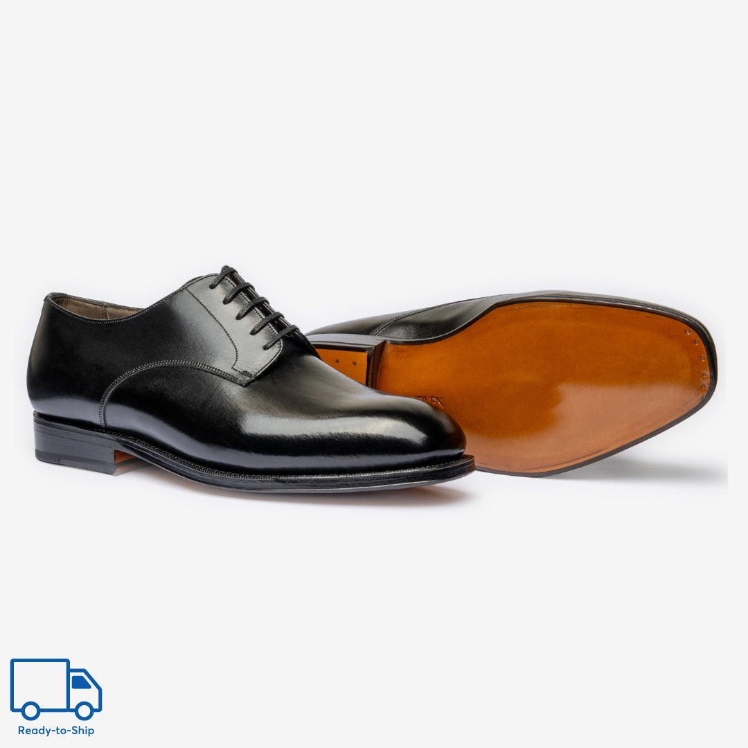 Derby uni - Noir - Char Last - Prêt-à-porter