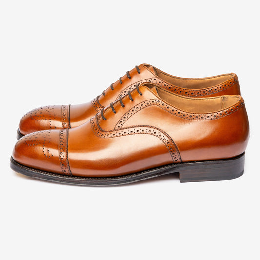 Semi Brogue Oxford - Tan - Char Last - MTO