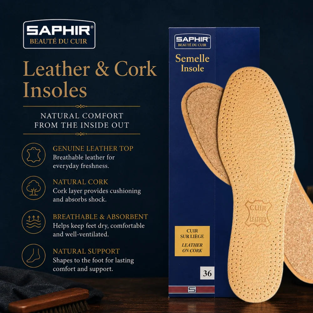 Saphir Beauté du Cuir Leather & Cork Insoles (DS)
