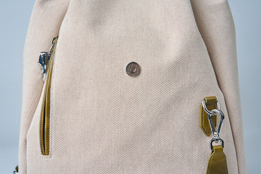 Twinkima.G - Premium Leather & Canvas Backpack