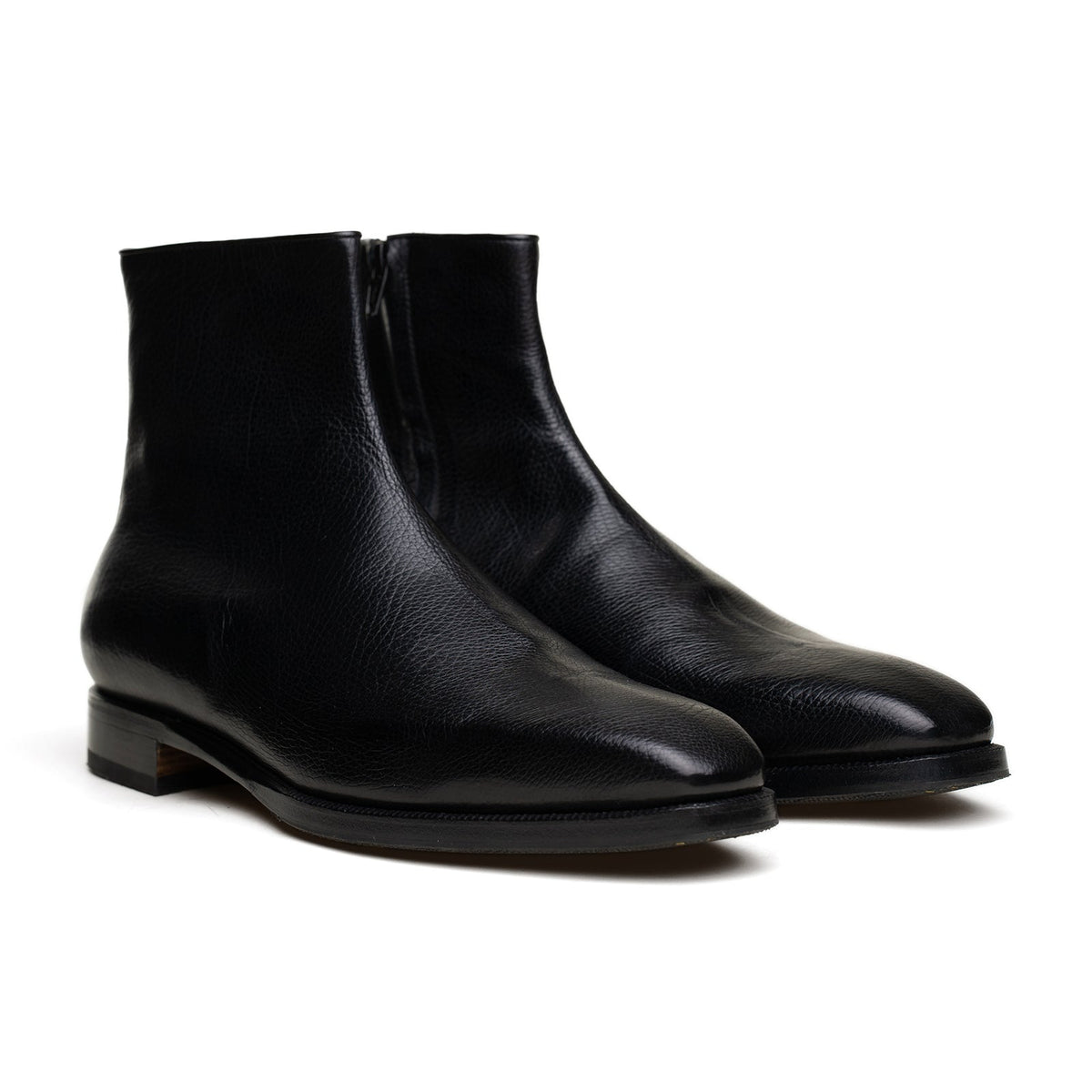 Enzo Bonafe - Style 3993 Side Zip Boot - Black Lama
