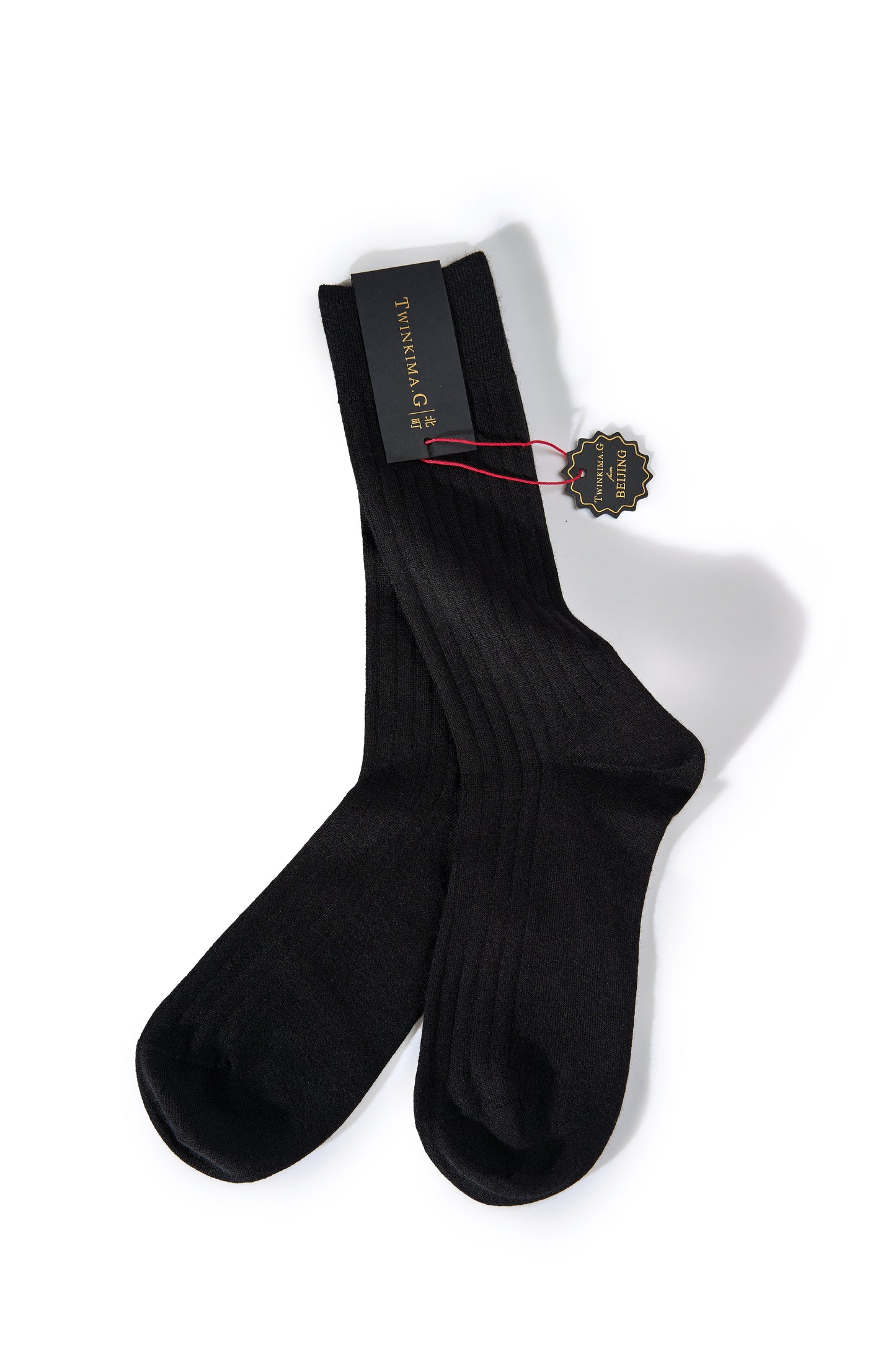 Twinkima.G - Cashmere Blend Socks - Black (Mid-Calf)