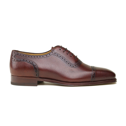 Enzo Bonafe - Style 3966 Adelaide Oxford - Sienna Hatchgrain