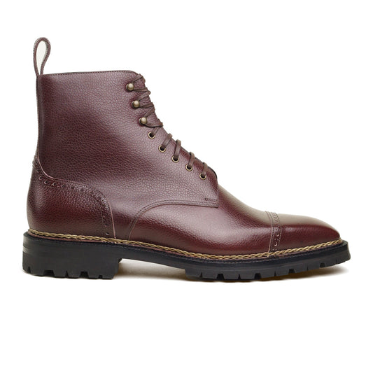 Enzo Bonafe - Style 4076 Urban Commando Derby Boot - 8230 Mahogany Scotchgrain