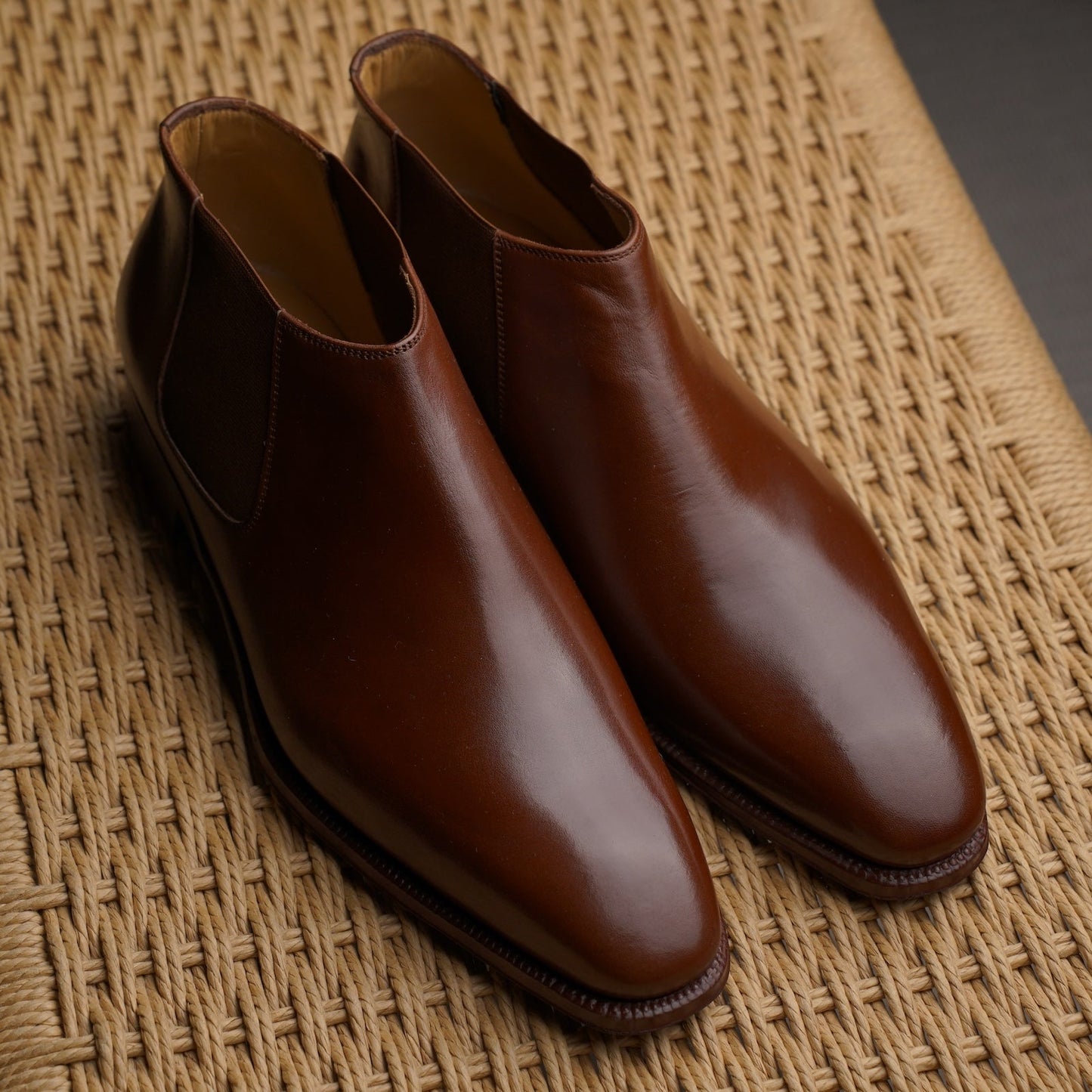 Enzo Bonafe - Cary Grant Short Chelsea Boot - Reddish Brown (03058)