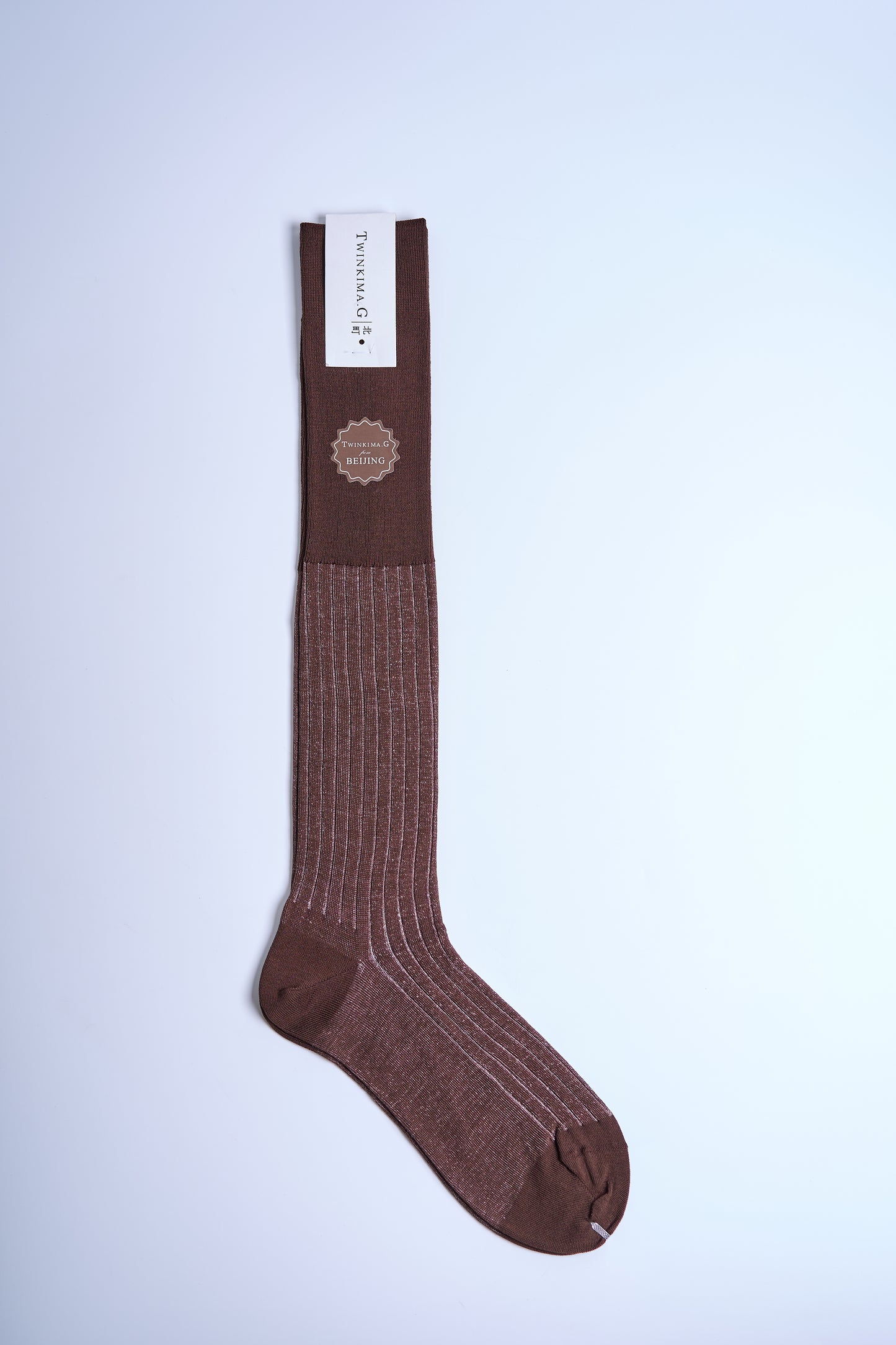 Twinkima.G - Egyptian Cotton Socks - Hickory Brown Striped (OTC)