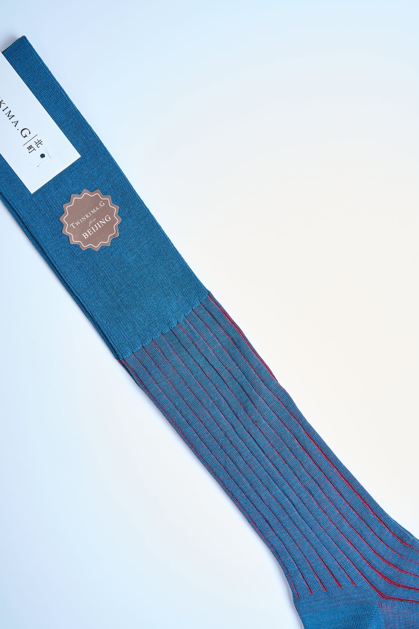 Twinkima.G - Egyptian Cotton Socks - Cobalt Blue Striped (OTC)