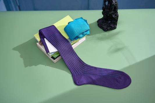 Twinkima.G - Egyptian Cotton Socks - Purple Striped (OTC)