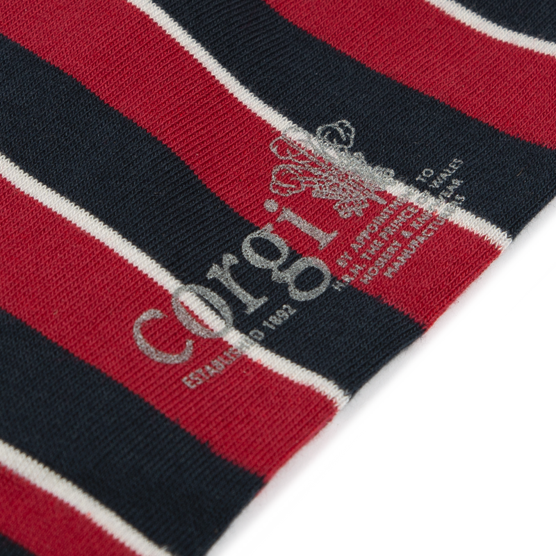 Corgi Regimental Striped Socks - Queen's Dragoon Guards - The Shoe Snob