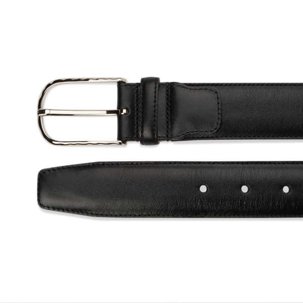 Leather Belt - Black Calf - The Shoe Snob
