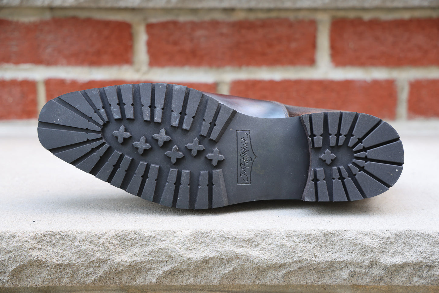 J.FitzPatrick - Oxford en daim pleine fleur - Marron foncé