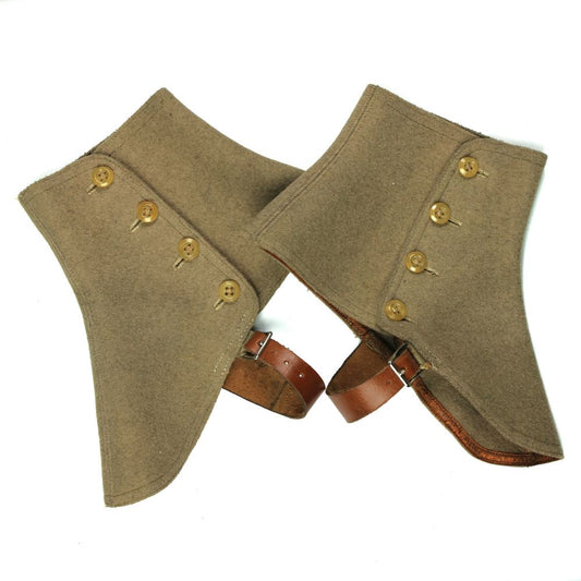 Vintage Spats - Felt Wool - Taupe